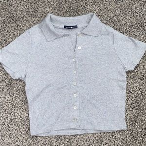 Grey Brandy Meville Button Down Collard Shirt